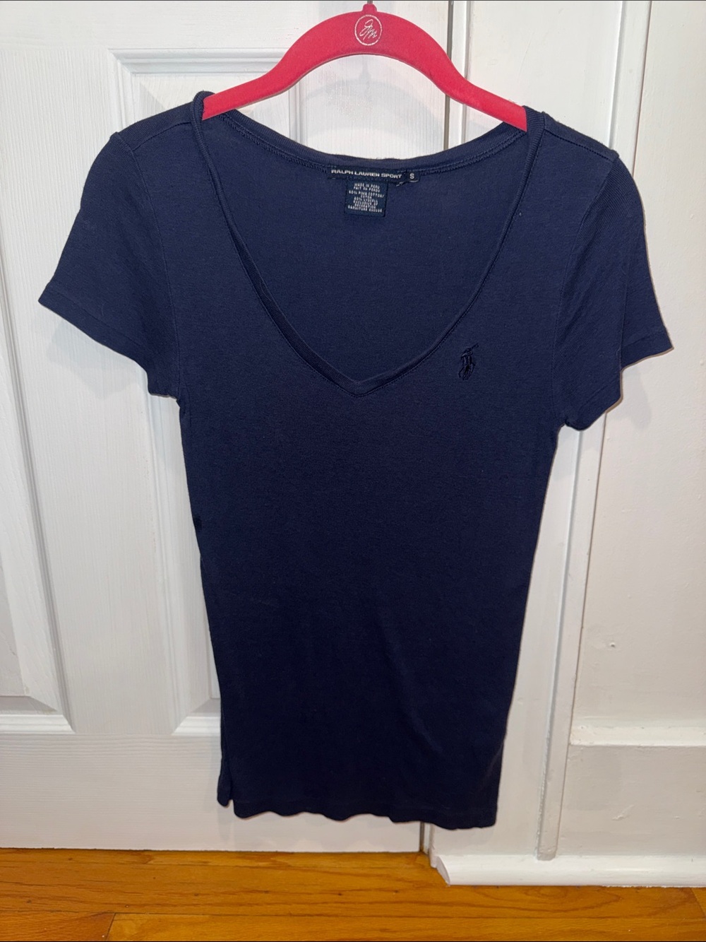 Ralph Lauren Navy Short Sleeve V-Neck Tee